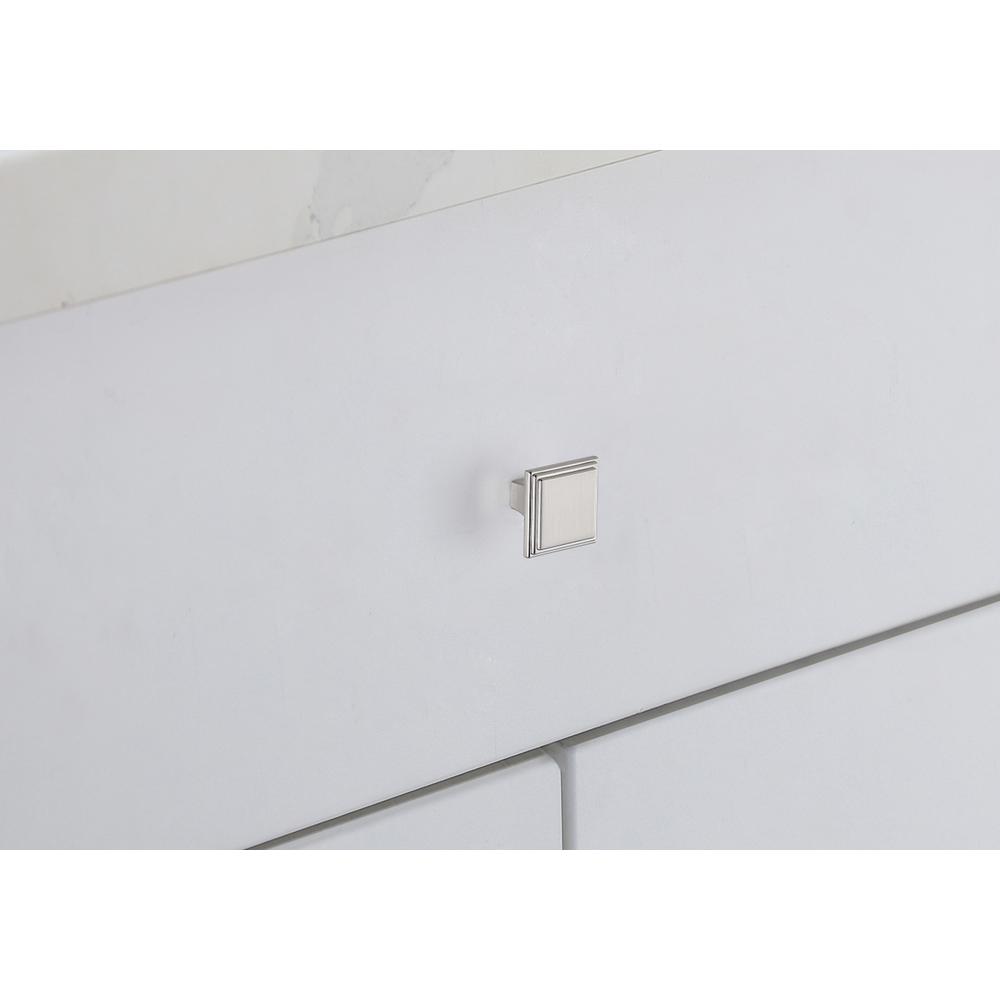 Wilow 1" Brushed Nickel Square Knob Multipack (Set of 10). Picture 2