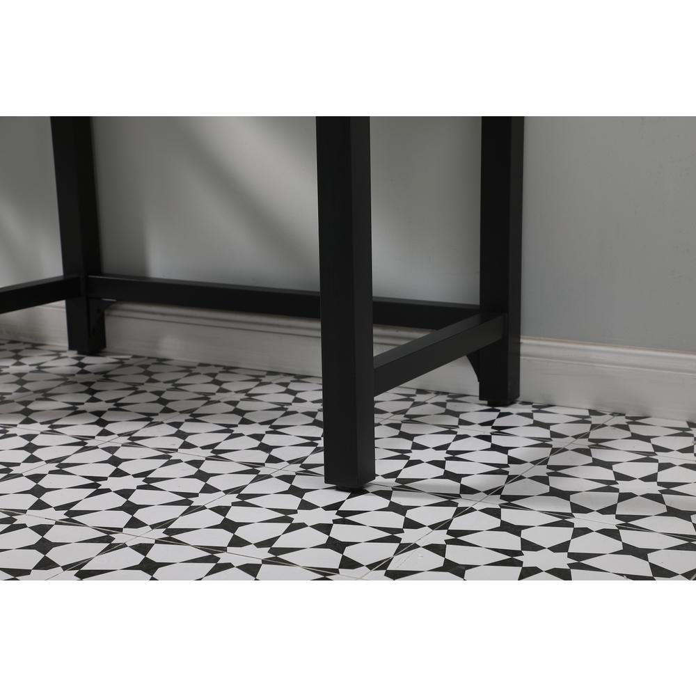 36 inch ADA compliant Single bathroom metal vanity in black. Picture 5