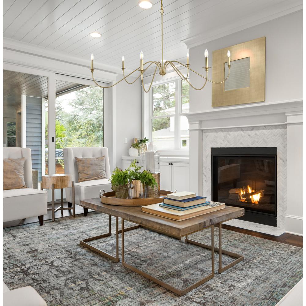 Rohan 60 inch chandelier in Brass. Picture 8