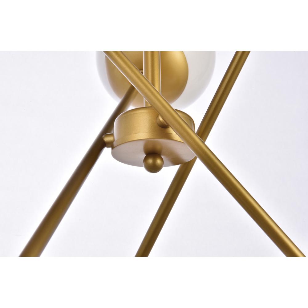 Axl 24 inch pendant in brass with white shade. Picture 3