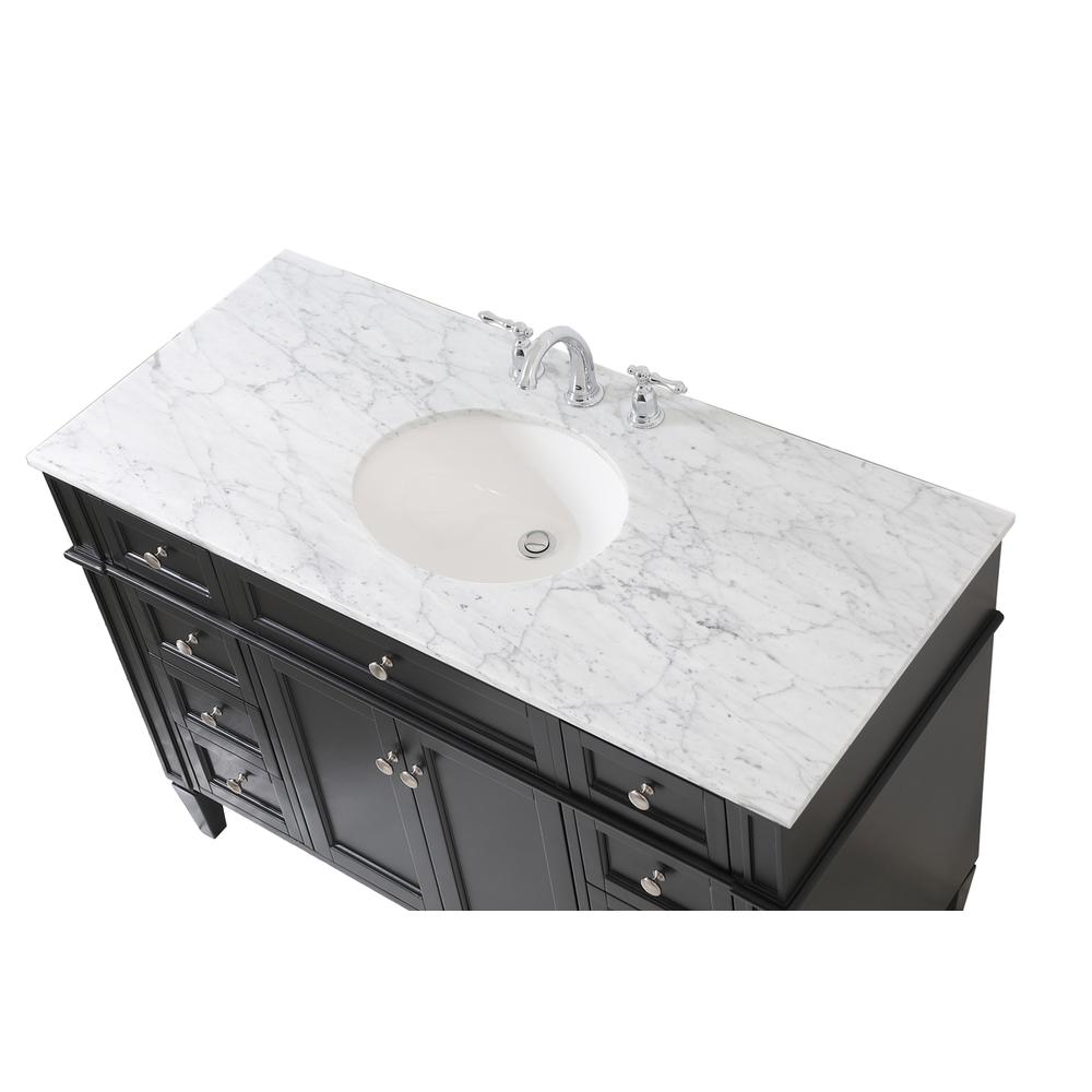48 inch Single bathroom vanity in Black. Picture 10
