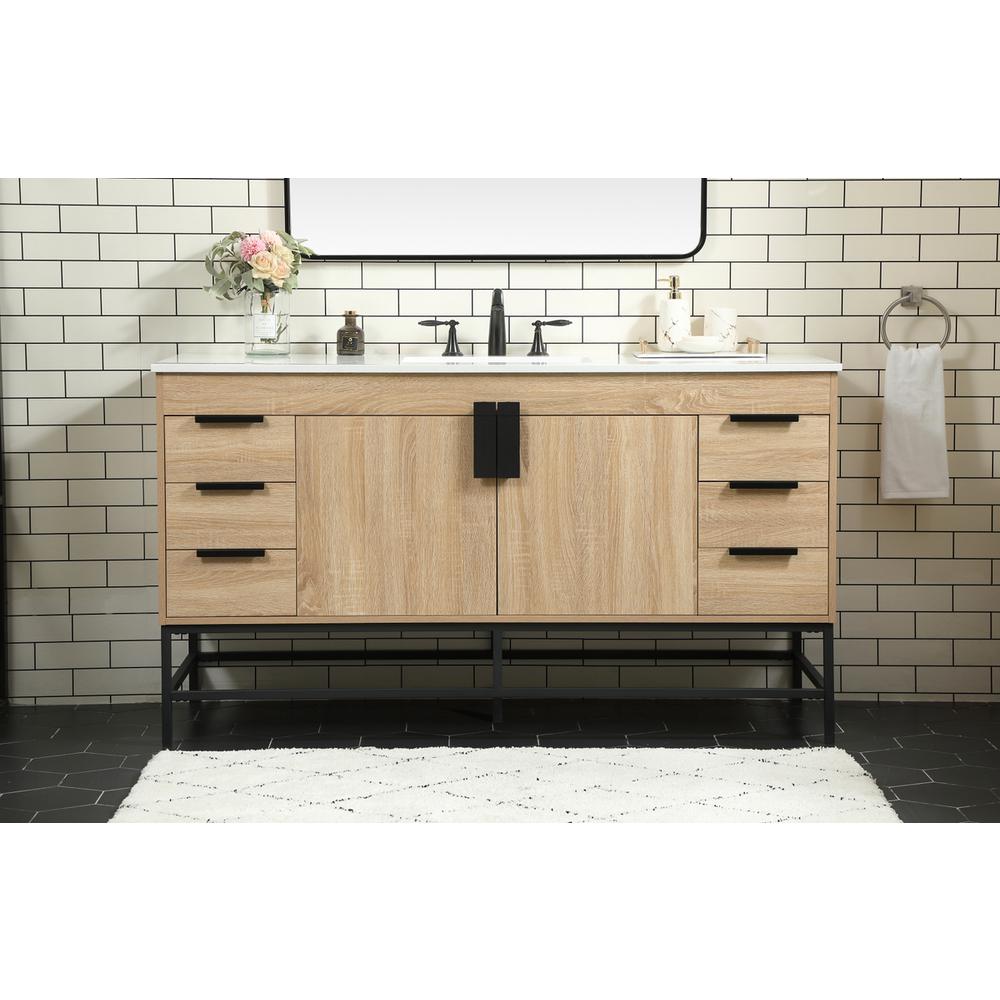 60 inch Single bathroom vanity in mango wood. Picture 14