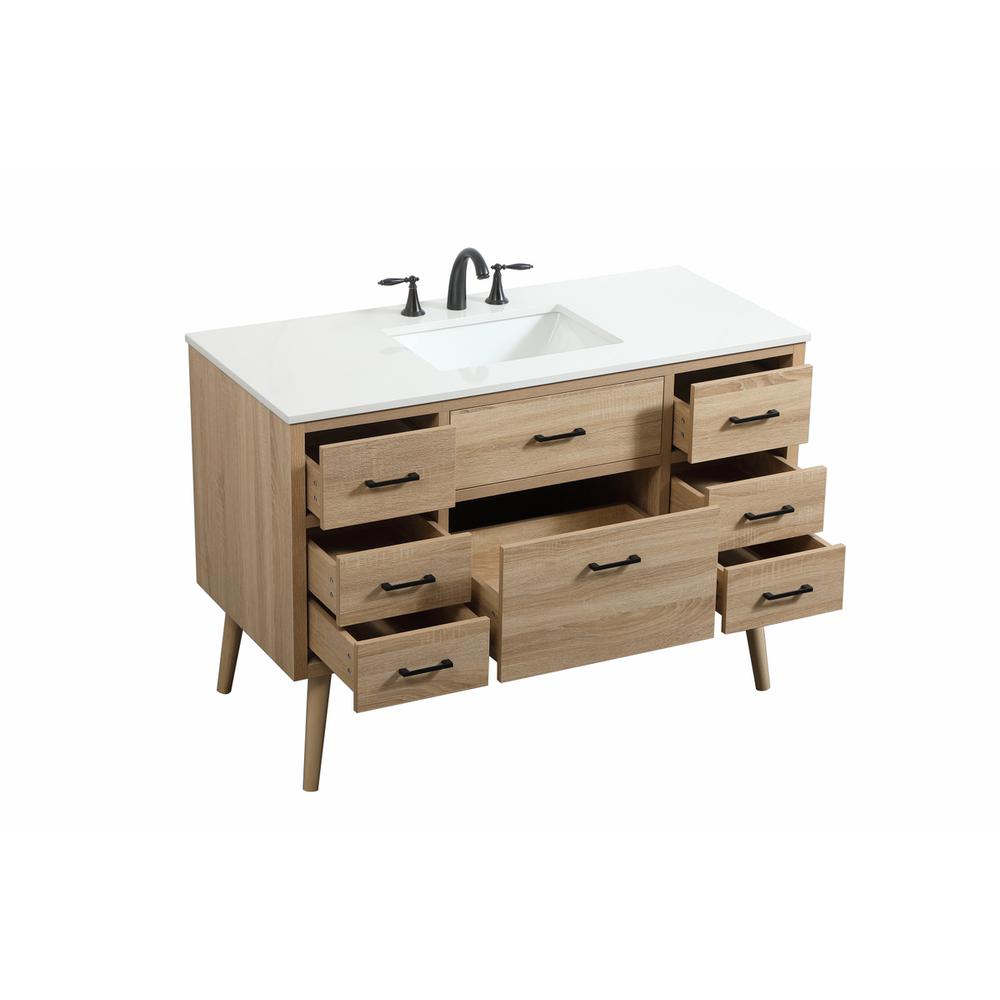 48 inch Single bathroom vanity in mango wood. Picture 9
