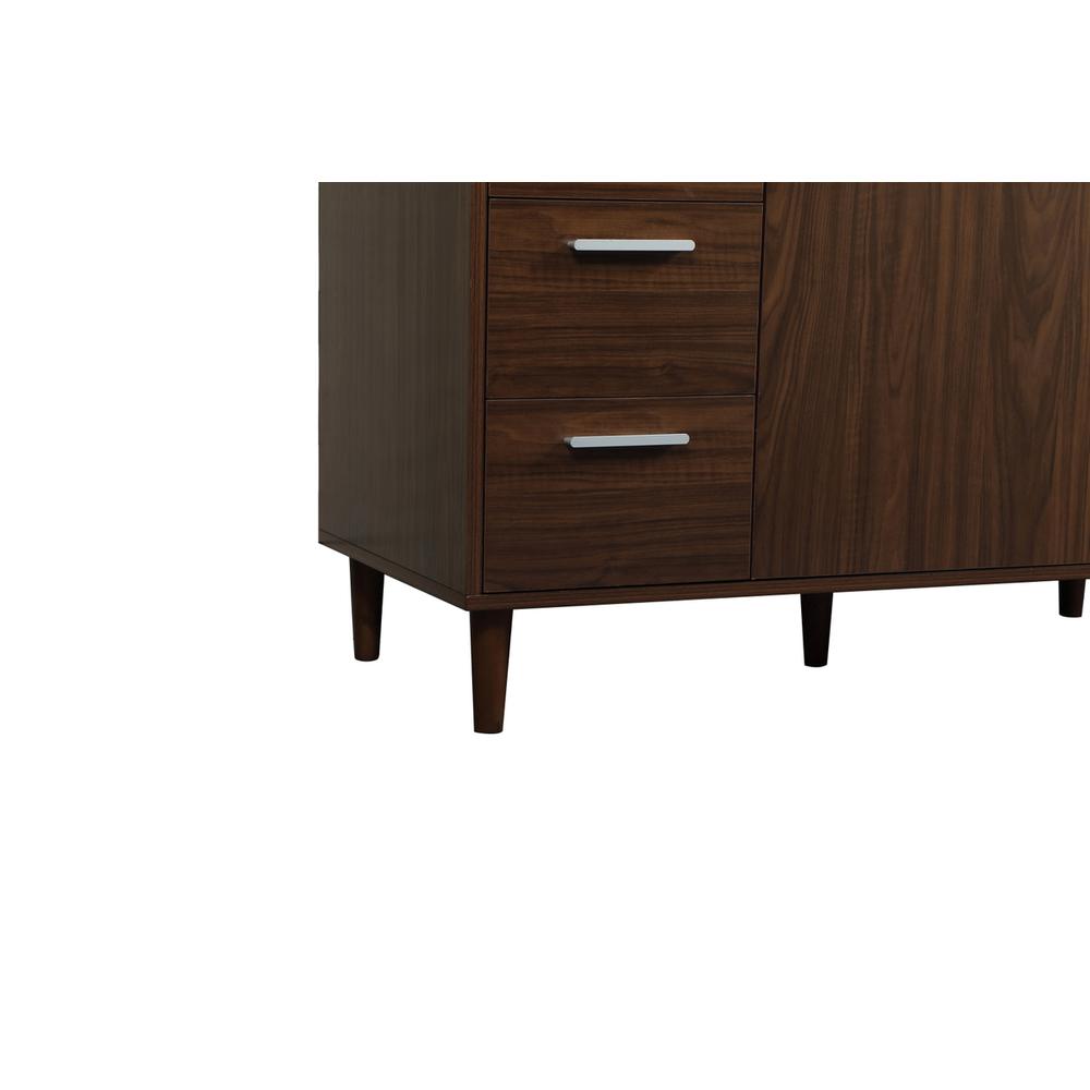 48 inch bathroom vanity in Walnut with backsplash. Picture 13