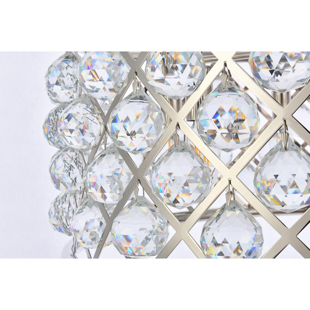 Madison 6 light polished Nickel Chandelier Clear Royal Cut Crystal. Picture 5