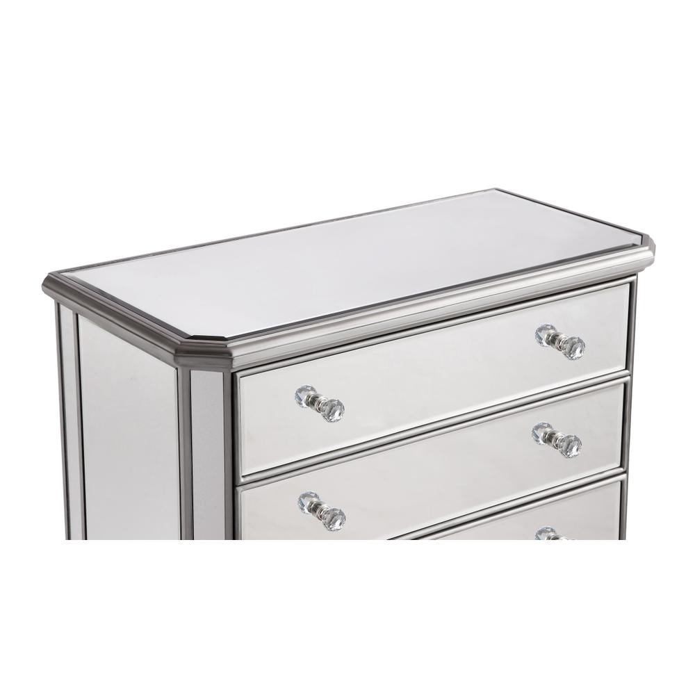 5 Drawer Cabinet 33 in. x 16 in. x 49 in. in silver paint. Picture 6