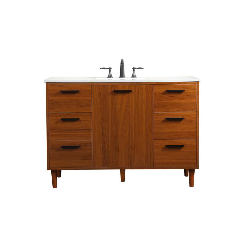 48 inch bathroom vanity in Teak. Picture 1