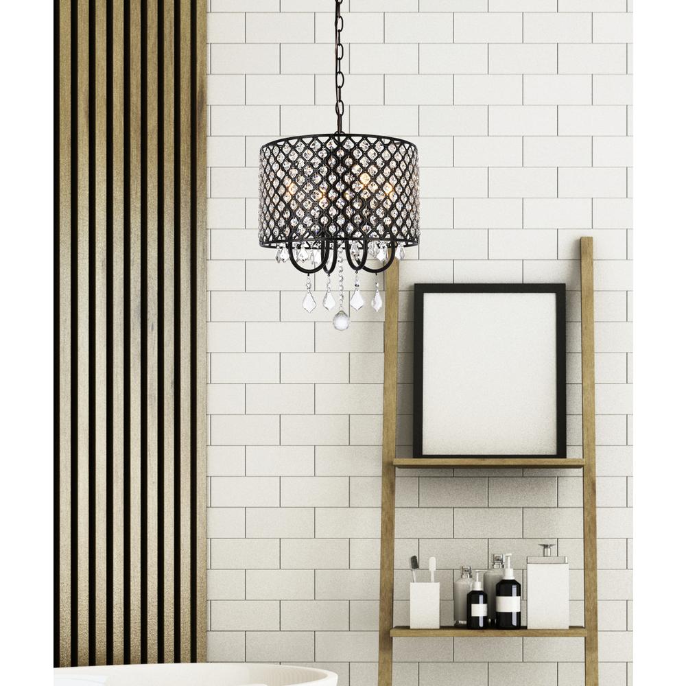 Elise 14 inch pendant in black. Picture 9