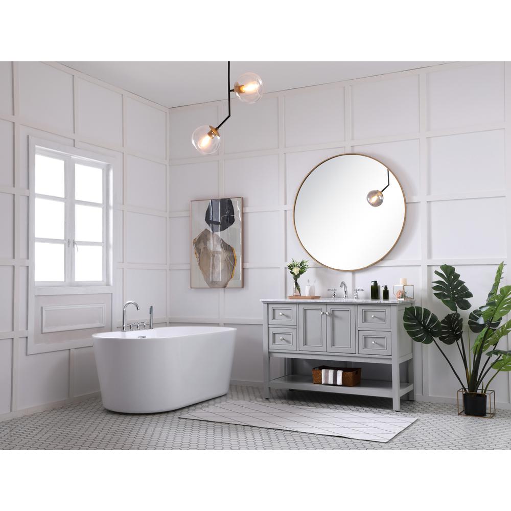 48 inch Single bathroom vanity in natural wood. Picture 9