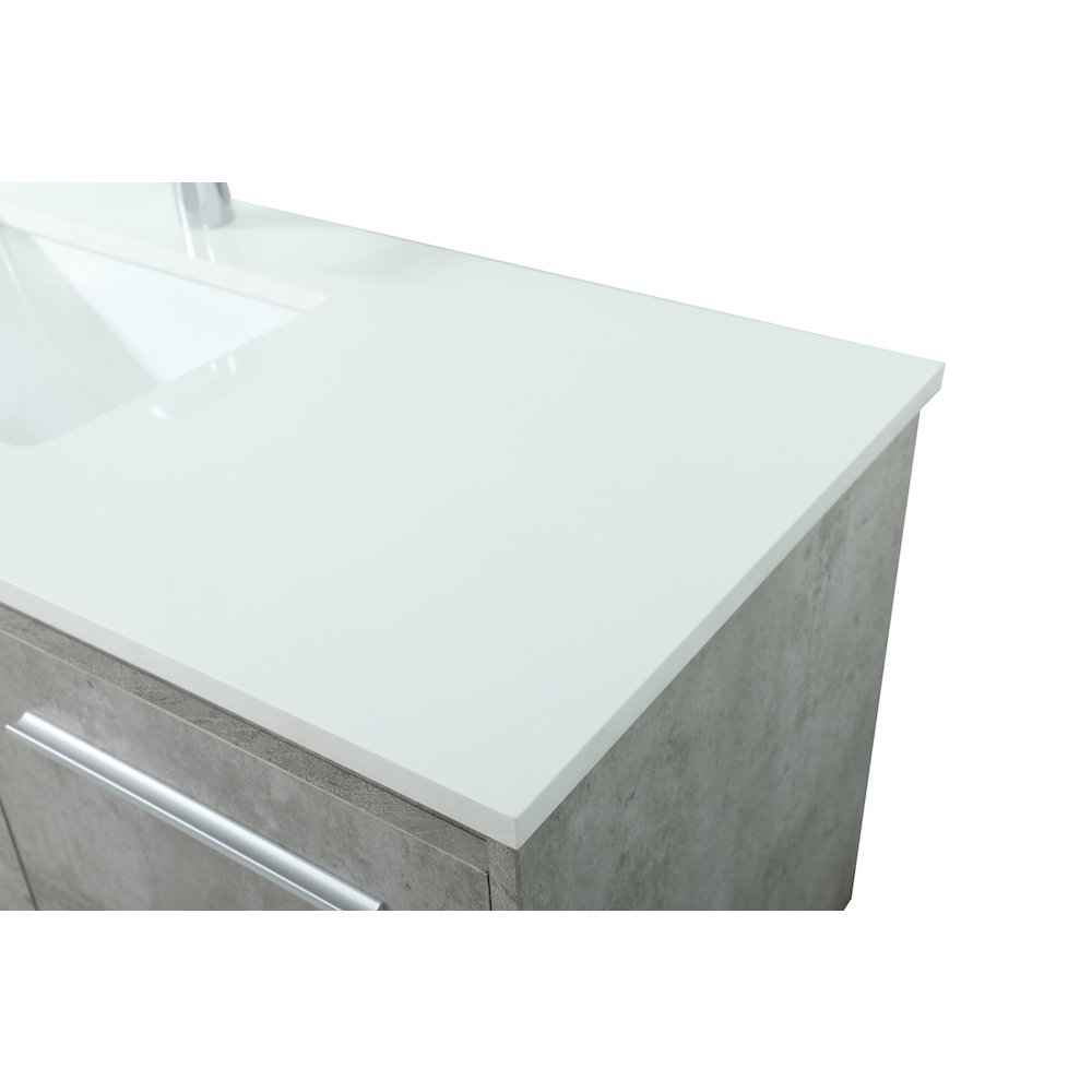 48 Inch Single Bathroom Vanity In Concrete Grey. Picture 12