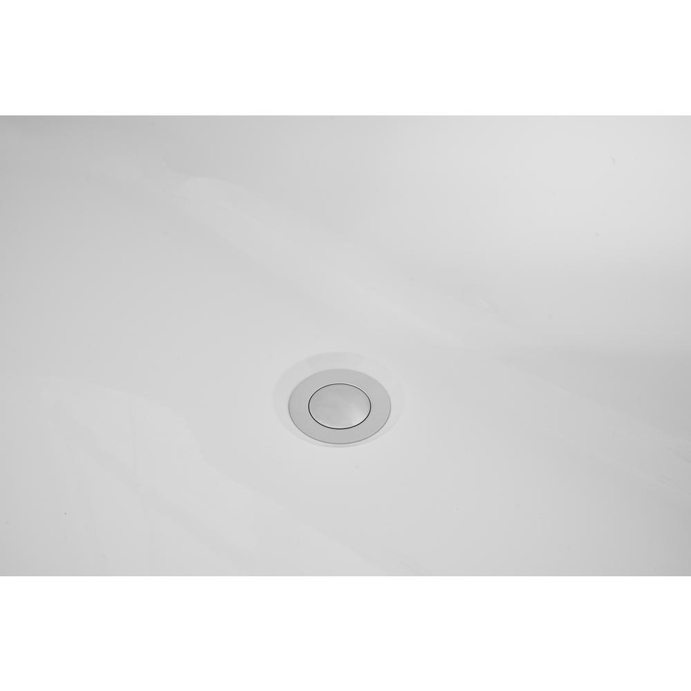 59 inch soaking roll top bathtub in glossy white. Picture 11