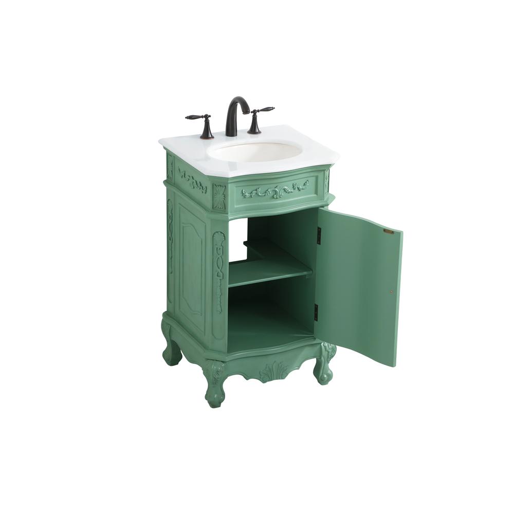 21 inch Single Bathroom vanity in vintage mint. Picture 9