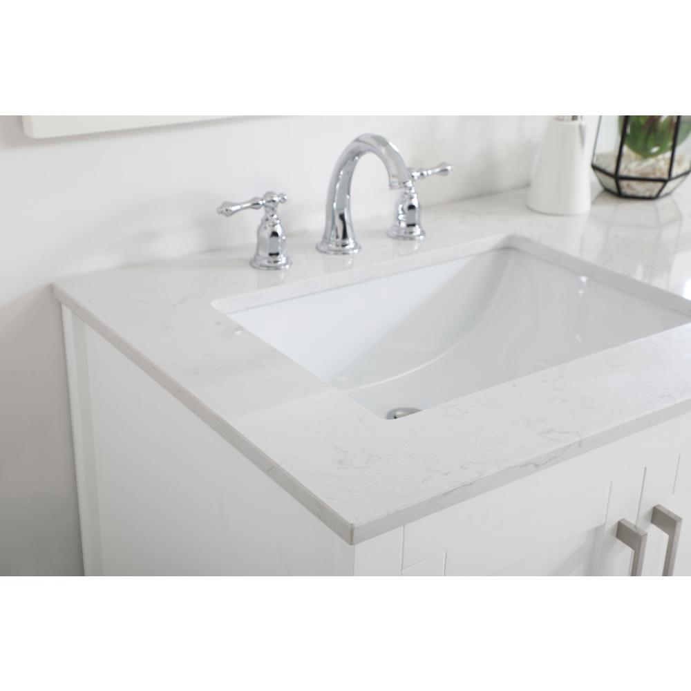 60 inch Double Bathroom Vanity in White. Picture 4