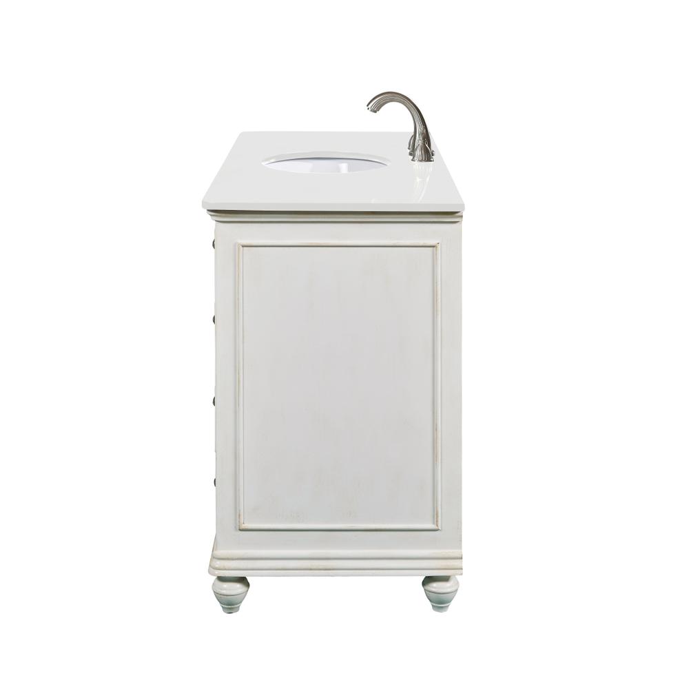 48 inch Single Bathroom vanity in Antique White. Picture 9