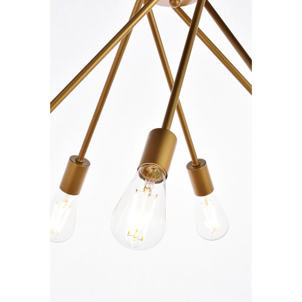 Lucca 23 inch pendant in brass. Picture 3