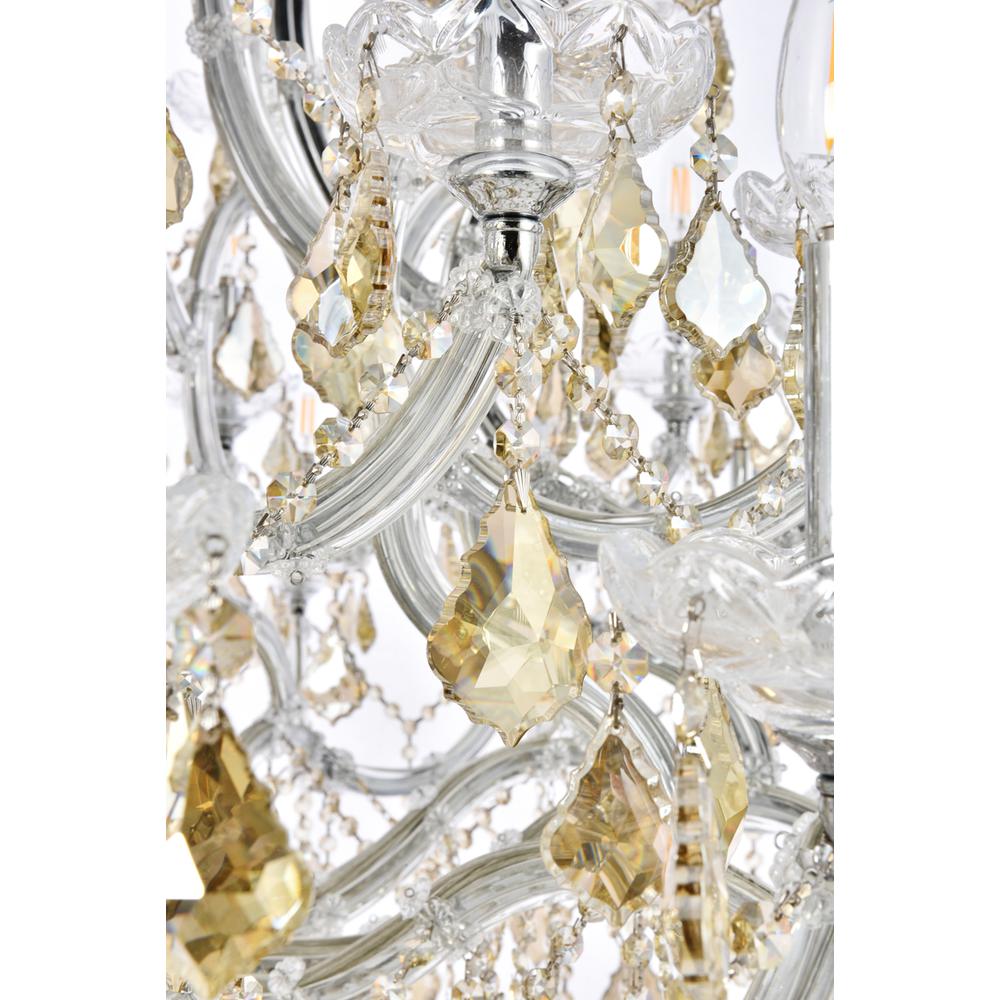 Maria Theresa 61 light Chrome Chandelier Golden Teak (Smoky) Royal Cut Crystal. Picture 5