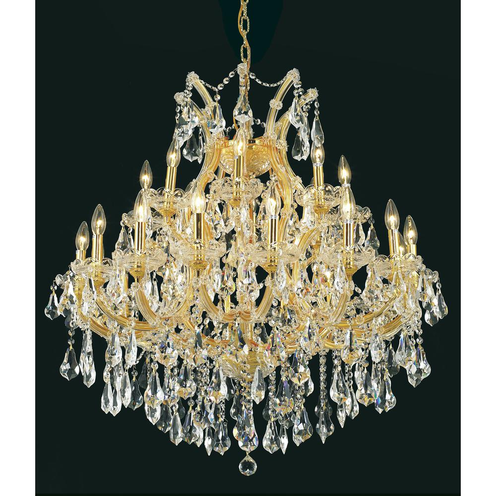 Maria Theresa 24 light Gold Chandelier Clear Royal Cut Crystal. Picture 1