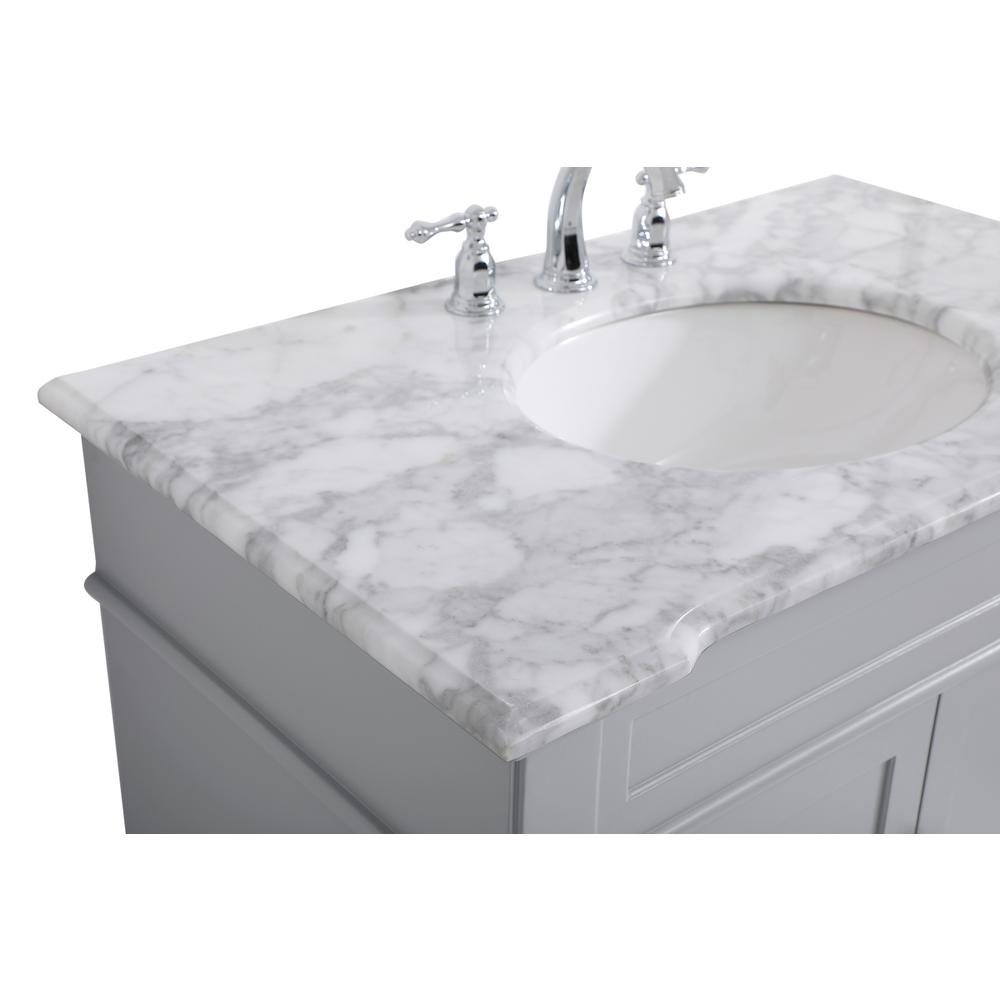 36 inch Single Bathroom Vanity set in Grey. Picture 11