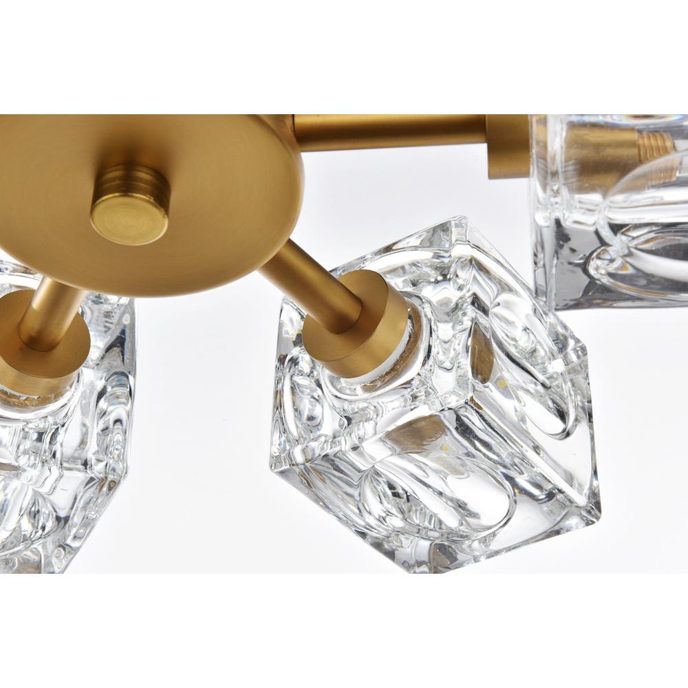 Lyra 14 inch Flush Mount in Satin Gold. Picture 4