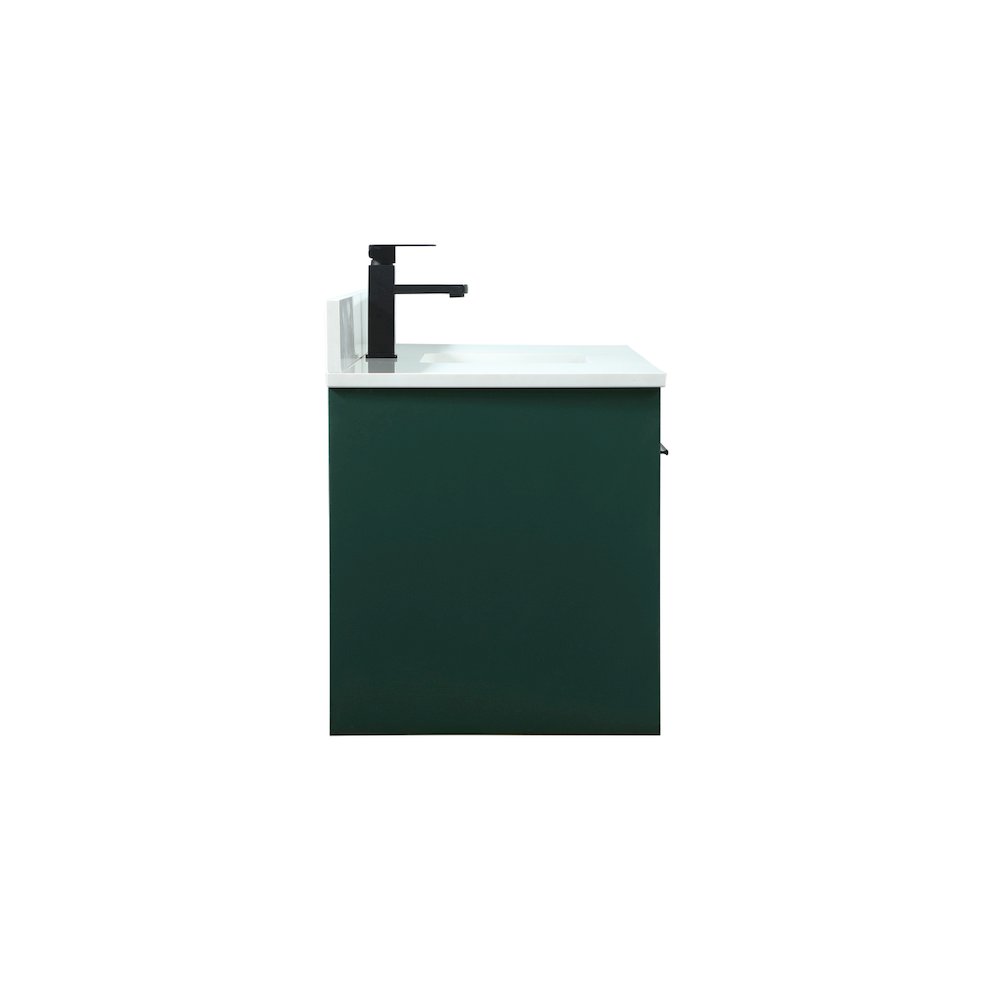 48 Inch Single Bathroom Vanity In Green With Backsplash. Picture 15