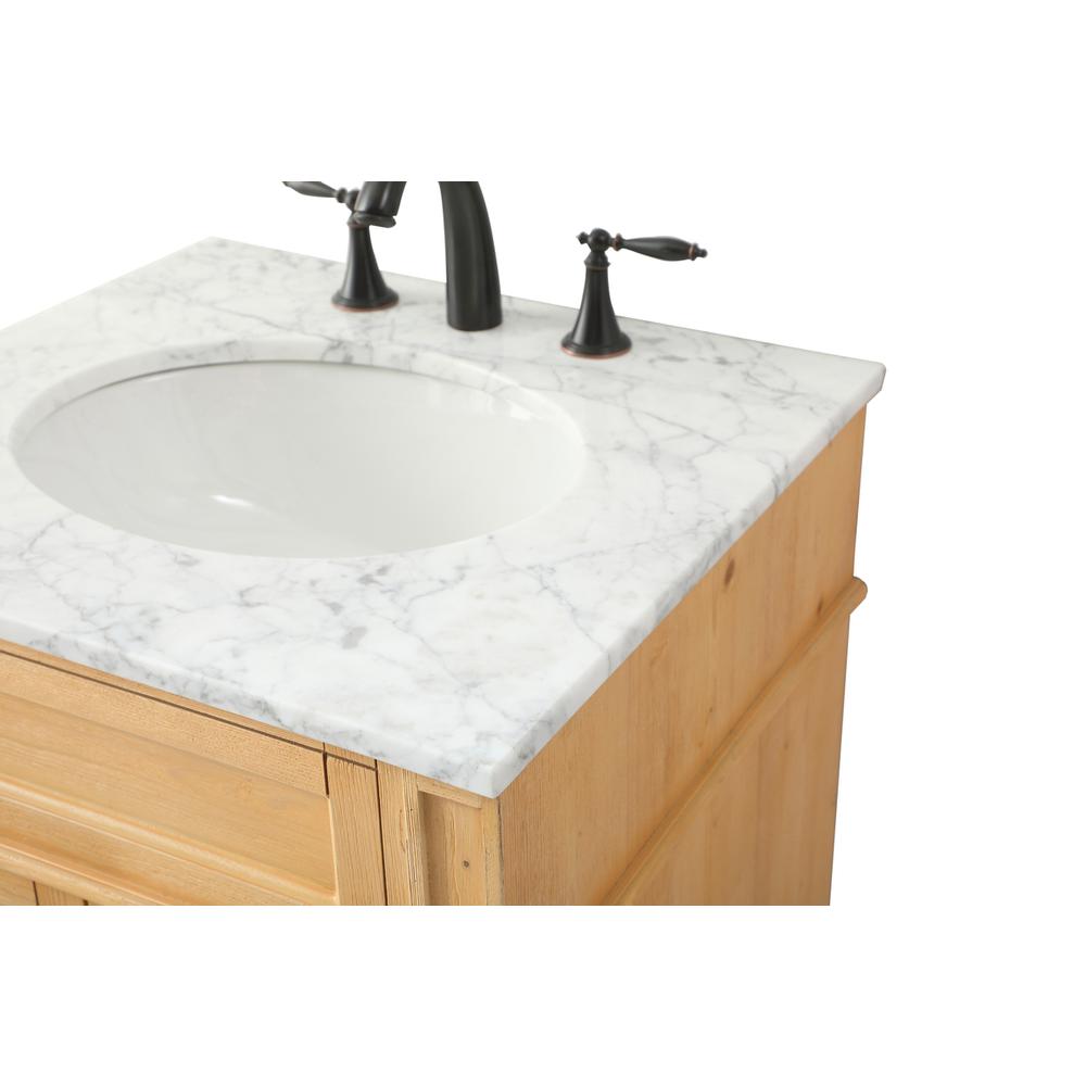 24 inch Single bathroom vanity in natural wood. Picture 11