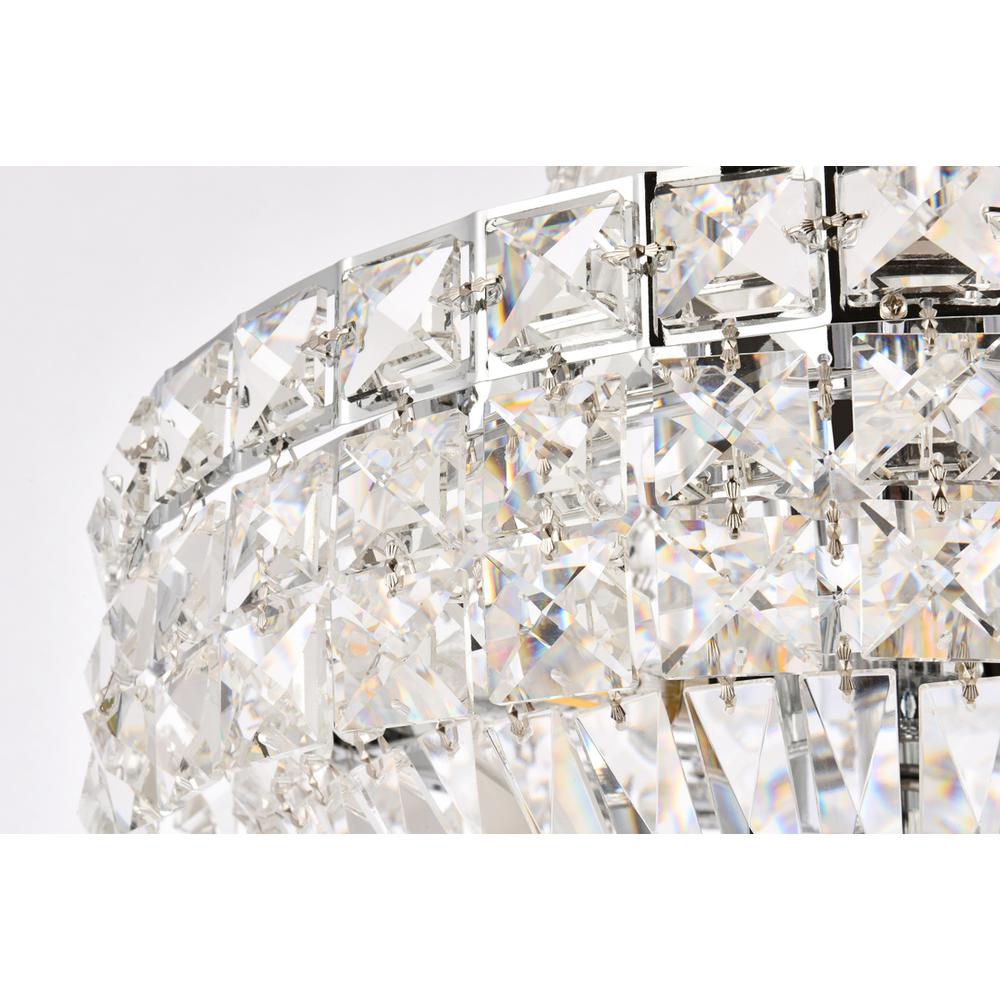 Tranquil 6 light Chrome Pendant Clear Royal Cut Crystal. Picture 5