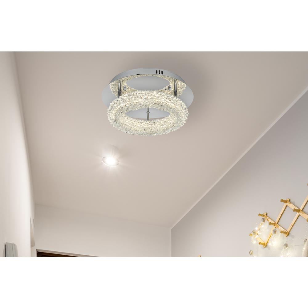 Bowen 14 inch Adjustable LED Flush Mount in Chrome. Picture 8