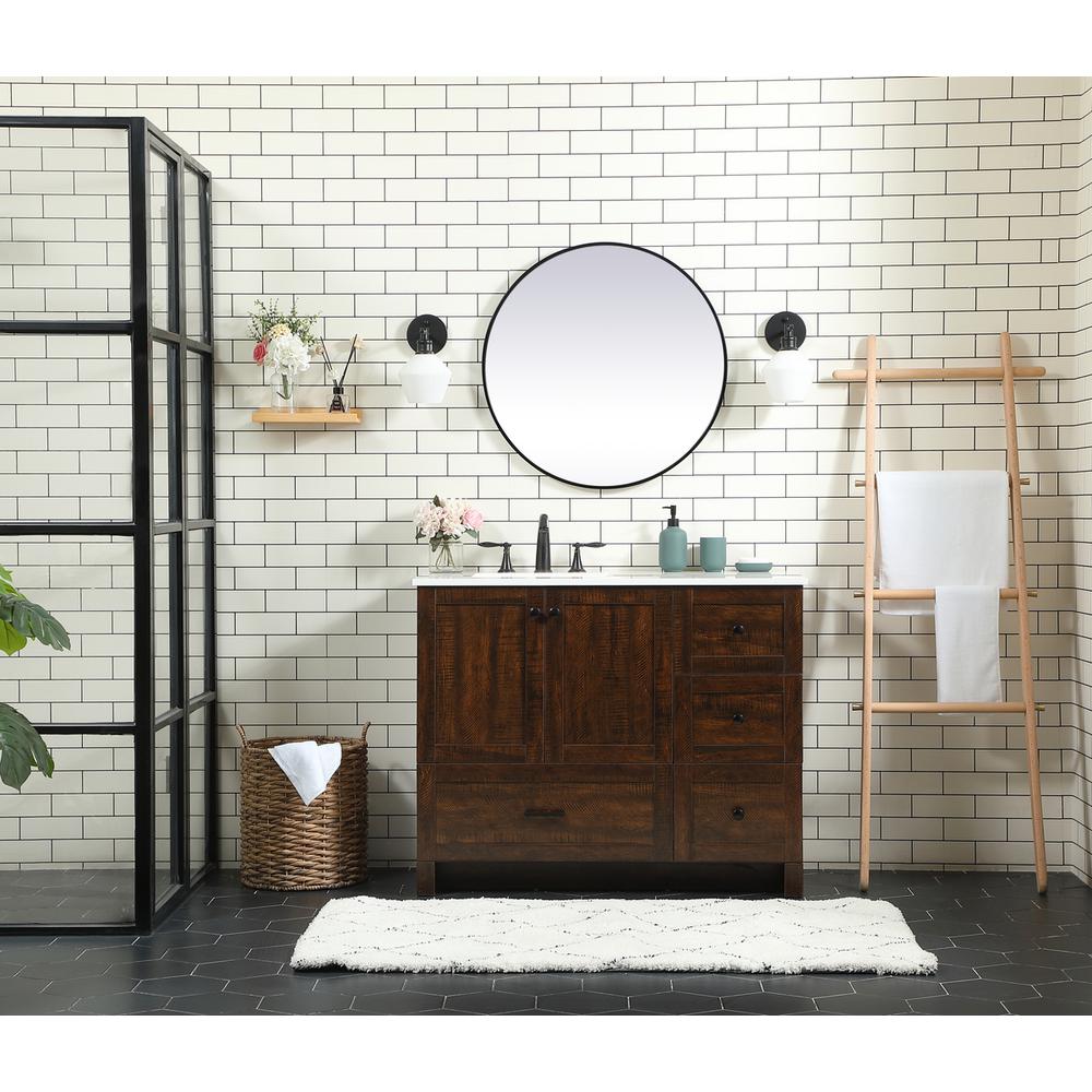 42 inch Single bathroom vanity in expresso. Picture 4