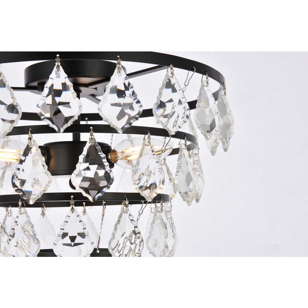 Ella 14 inch flush mount in black. Picture 4