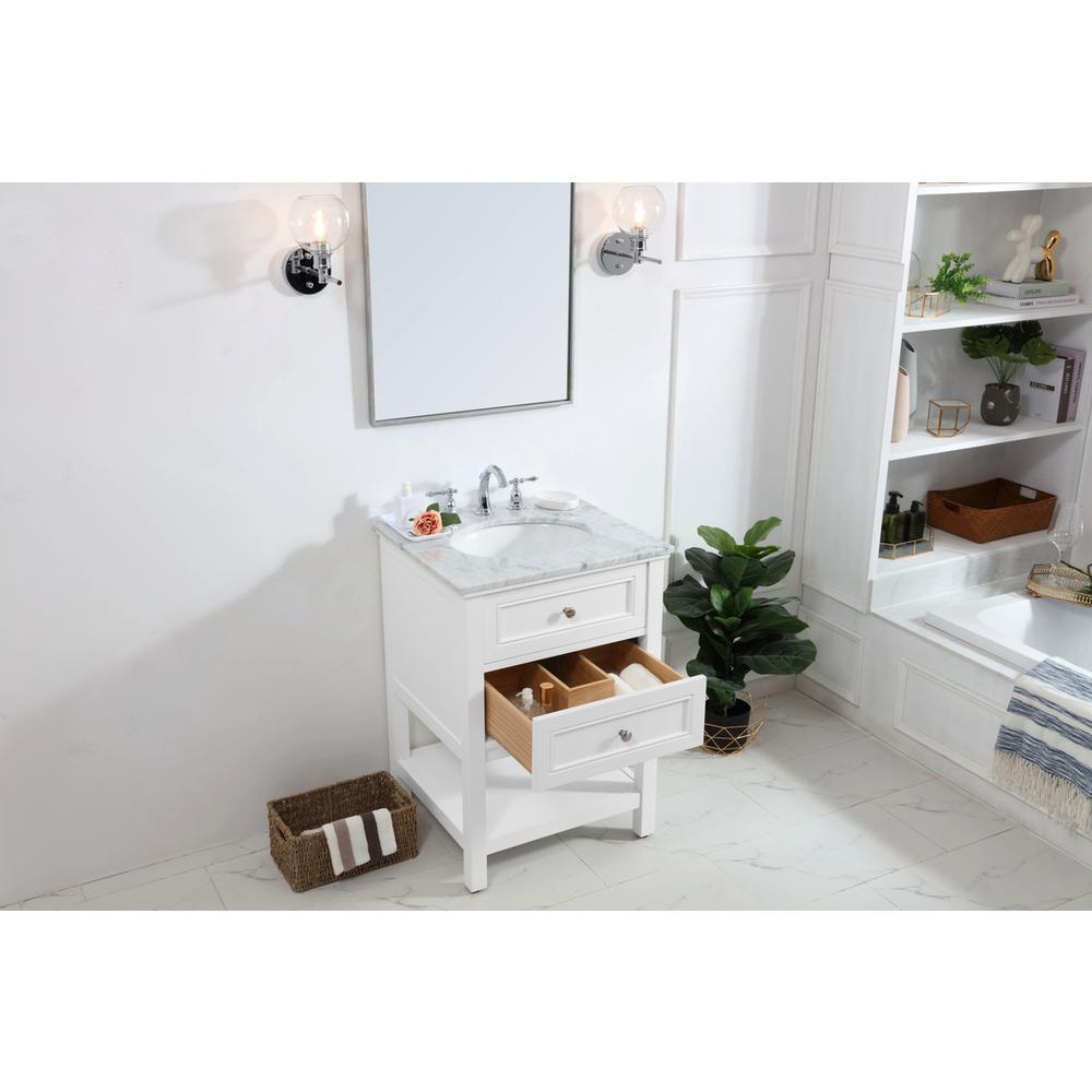 42 in. Single bathroom vanity set in White. Picture 3