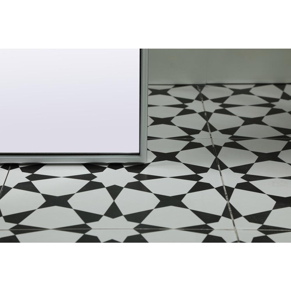 Metal Frame Arch Full Length Mirror 28x74 Inch in Silver. Picture 3