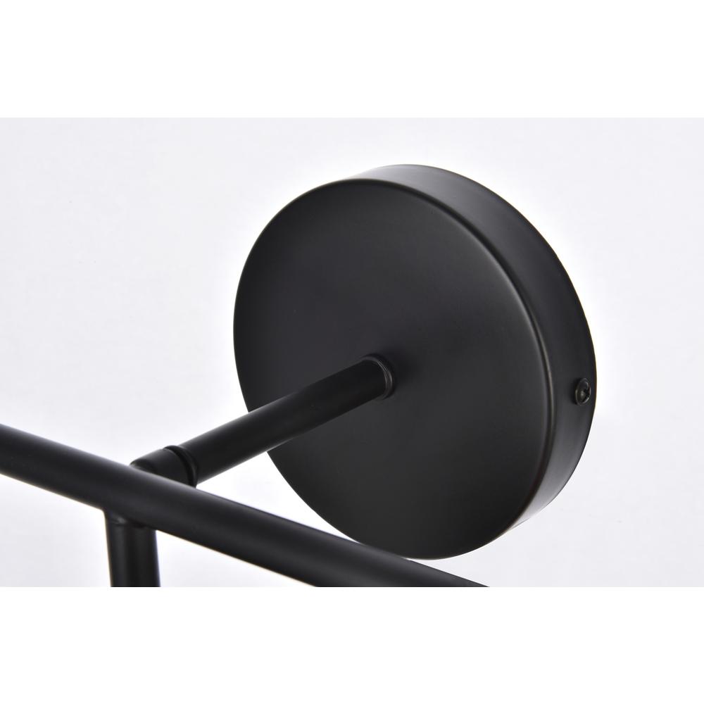 Hanson 3 lights bath sconce in black with frosted shade. Picture 4