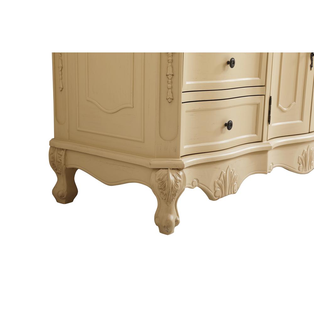 60 inch Single Bathroom vanity in Light Antique Beige. Picture 13