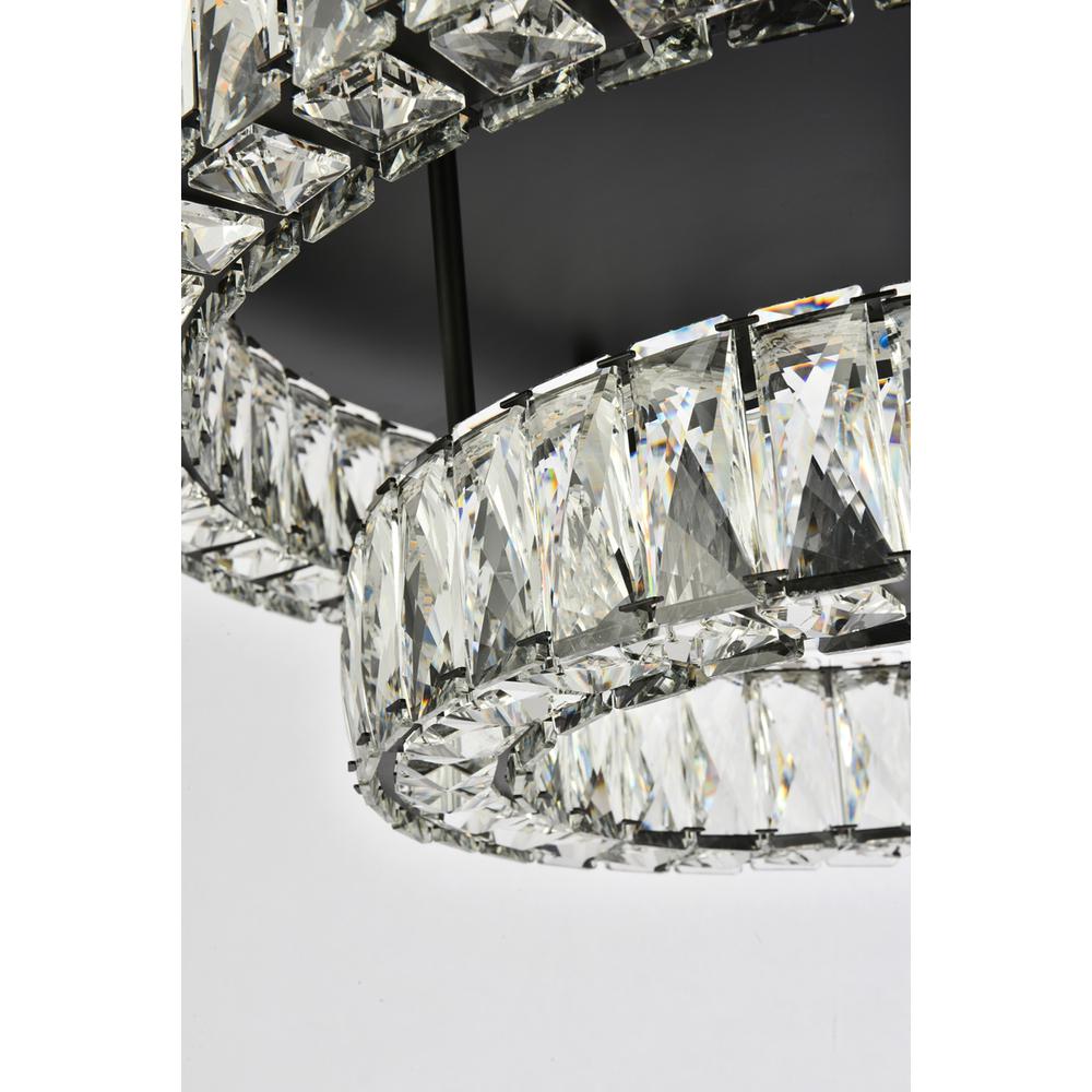 Monroe 26 inch LED double flush mount in black. Picture 5