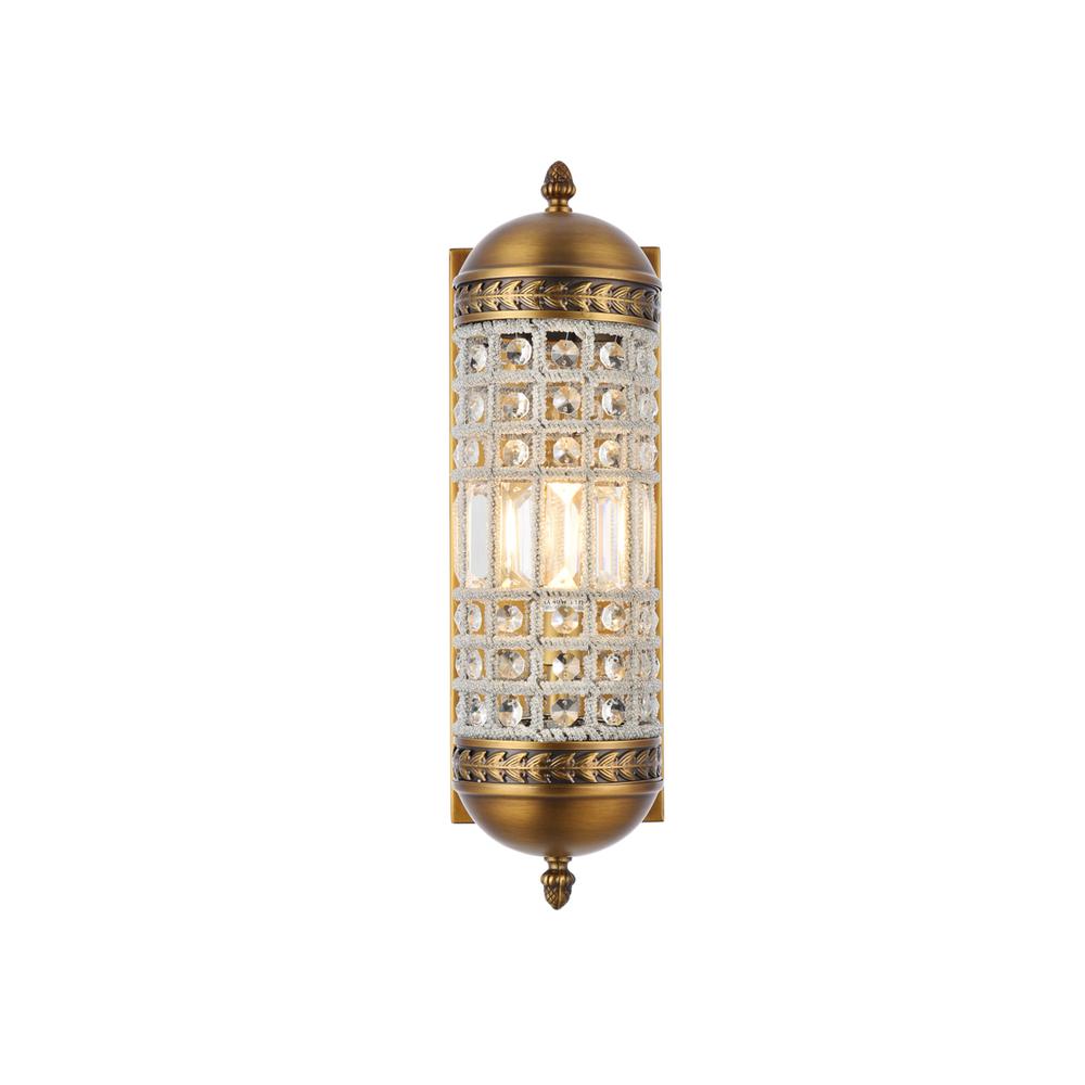 Olivia 1 light French Gold Wall Sconce Clear Royal Cut Crystal. Picture 1