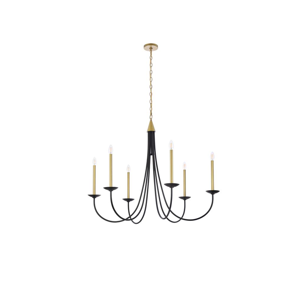 Cohen 42 inch pendant in black and brass. Picture 5