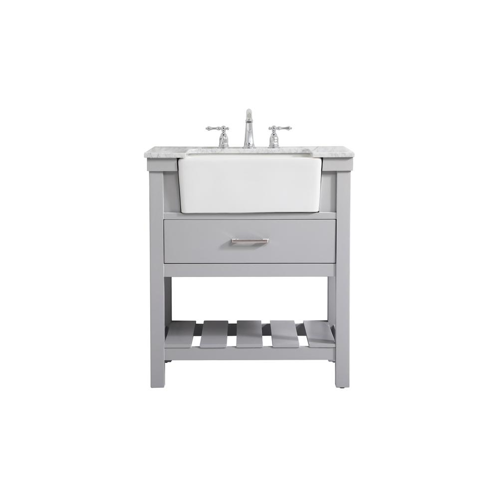 30 inch Single bathroom vanity in grey. Picture 1