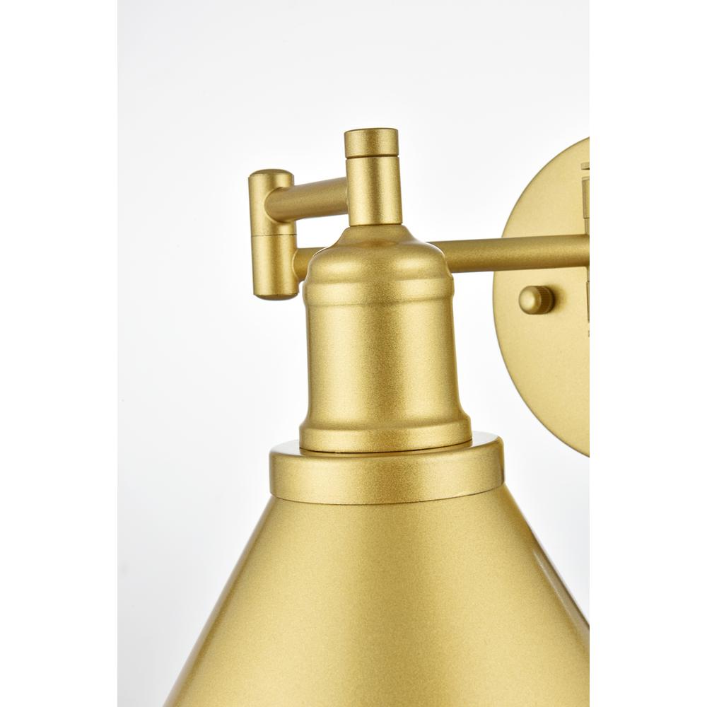 Judson 1 light Brass swing arm wall sconce. Picture 4