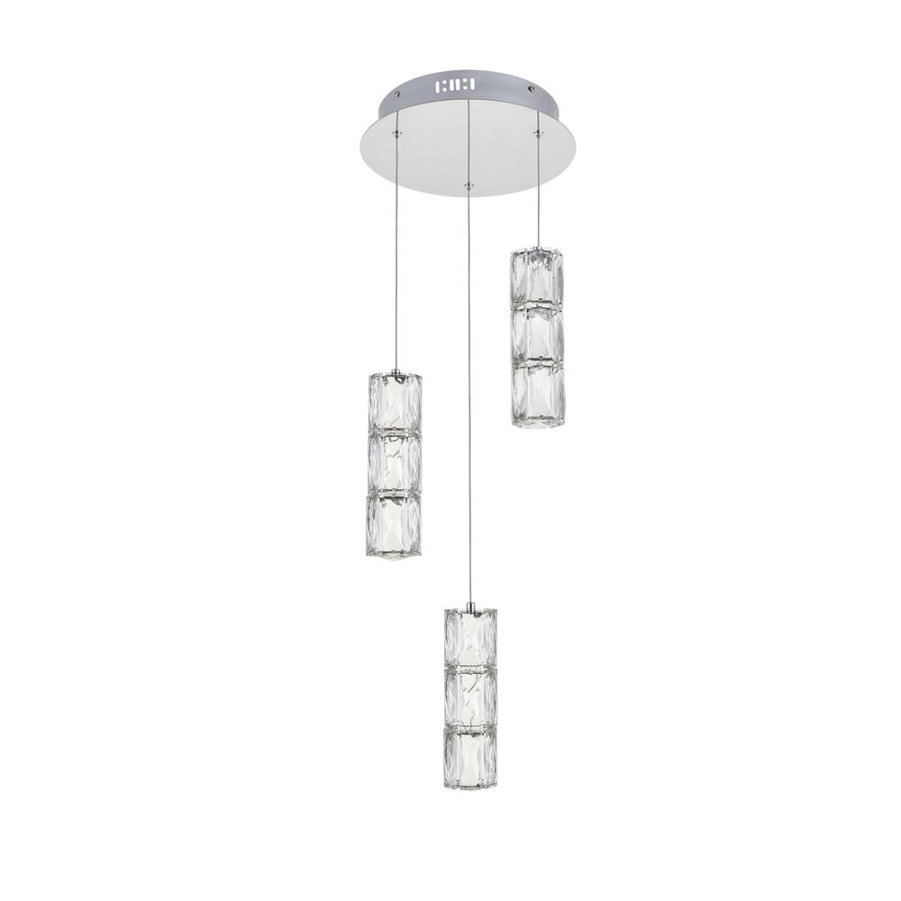 Polaris LED light Chrome Pendant Clear Crystal. Picture 6