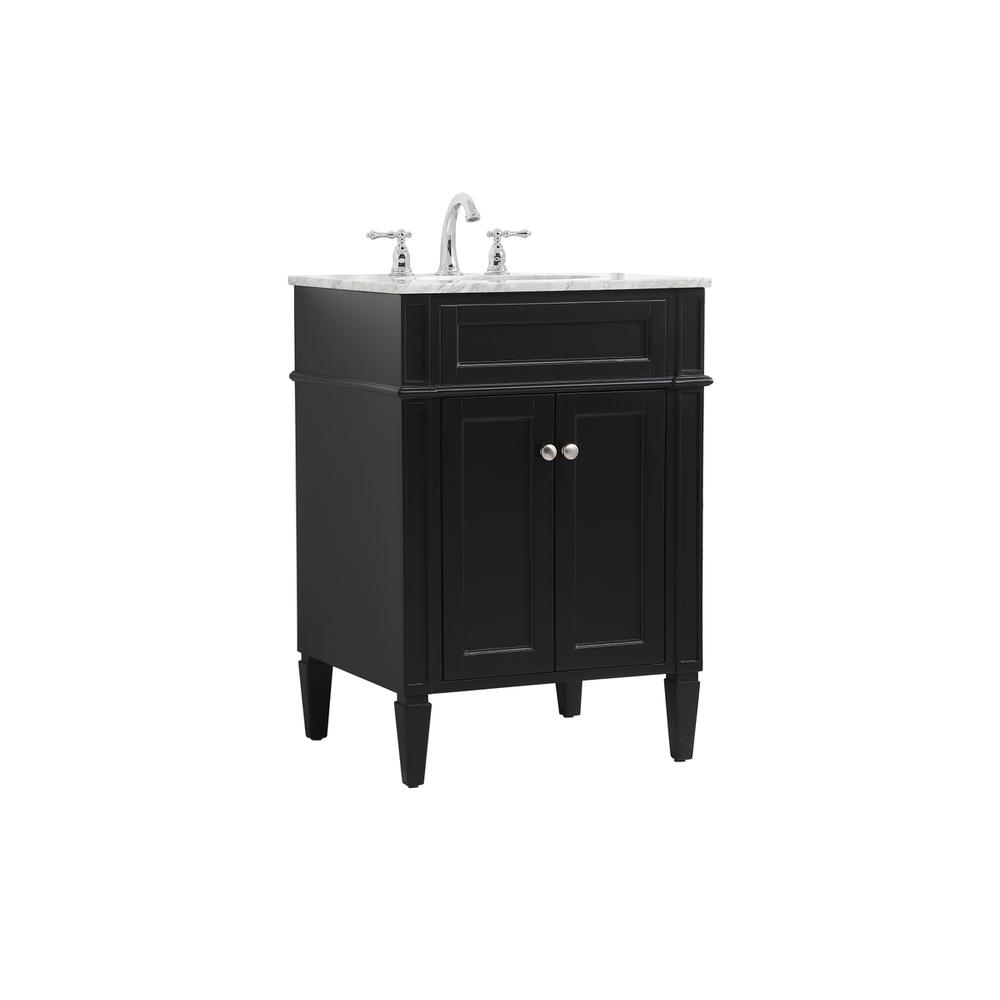 24 inch Single bathroom vanity in Black. Picture 7