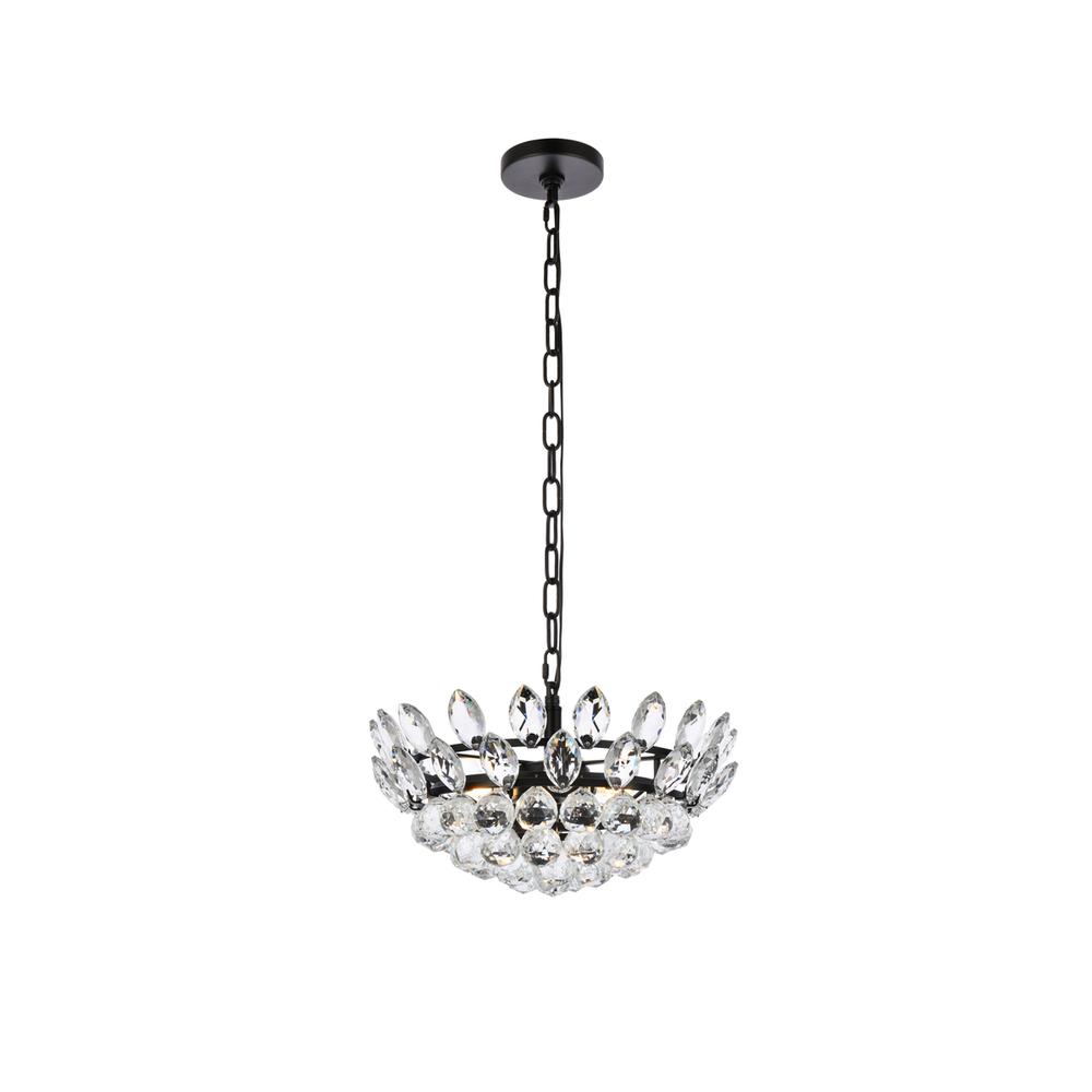 Emilia 16 inch pendant in black. Picture 1