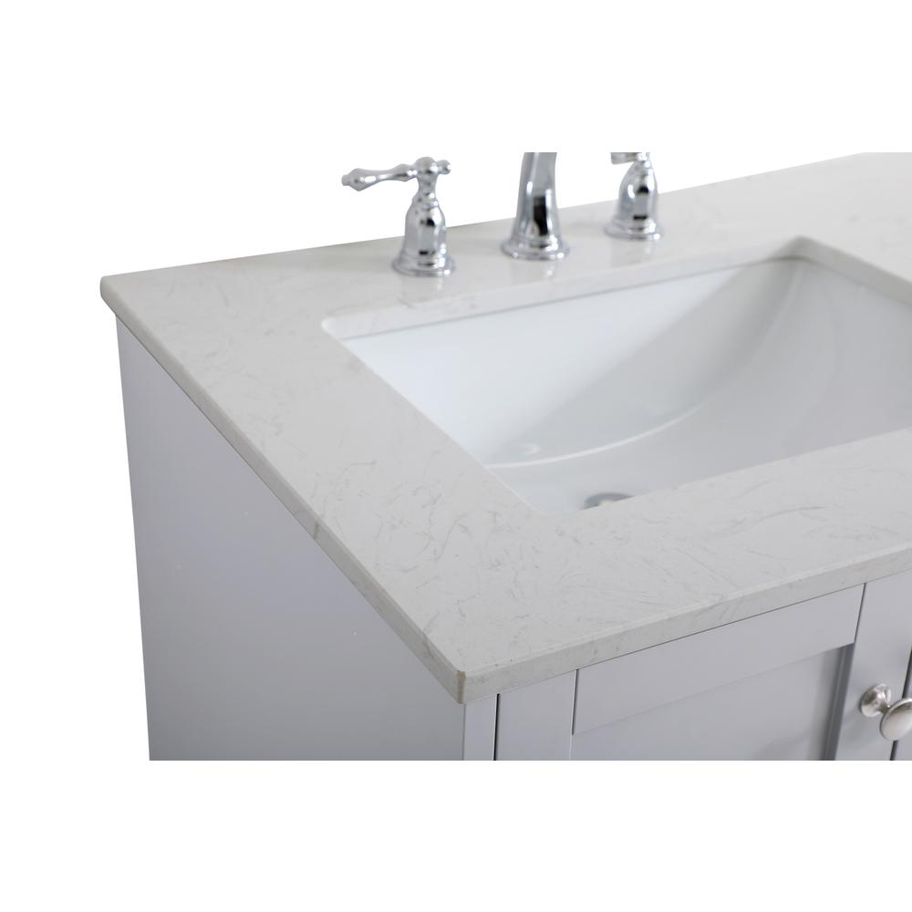 60 inch Double Bathroom Vanity in Grey. Picture 11