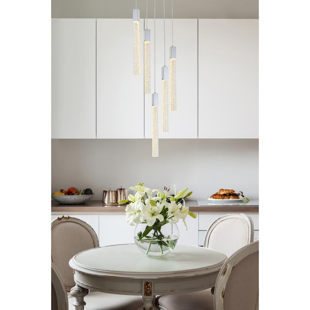 Weston 5 lights pendant in chrome. Picture 8