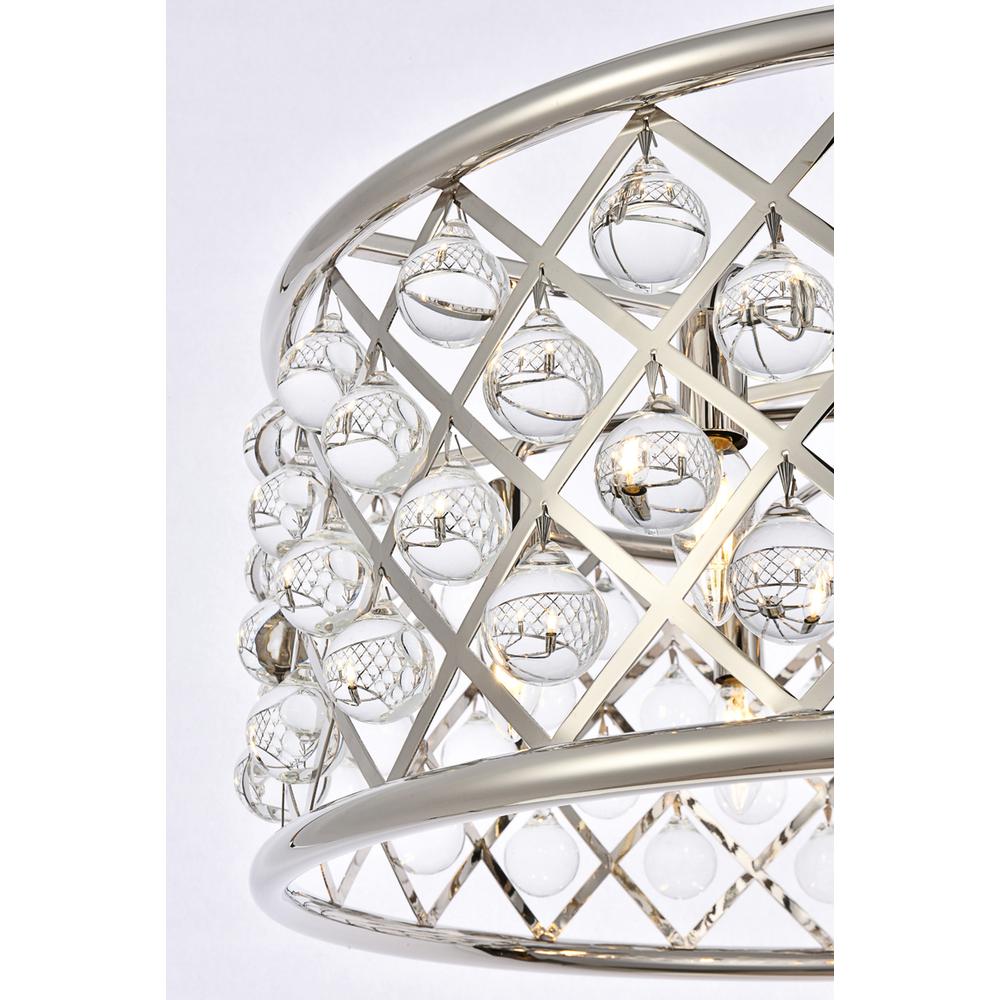 Madison 6 light polished Nickel Chandelier Clear Royal Cut Crystal. Picture 3