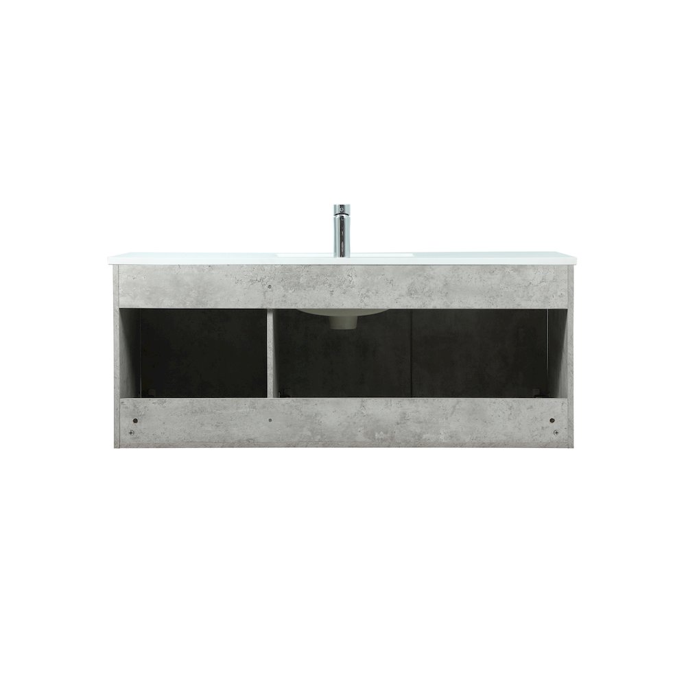 48 Inch Single Bathroom Vanity In Concrete Grey. Picture 16