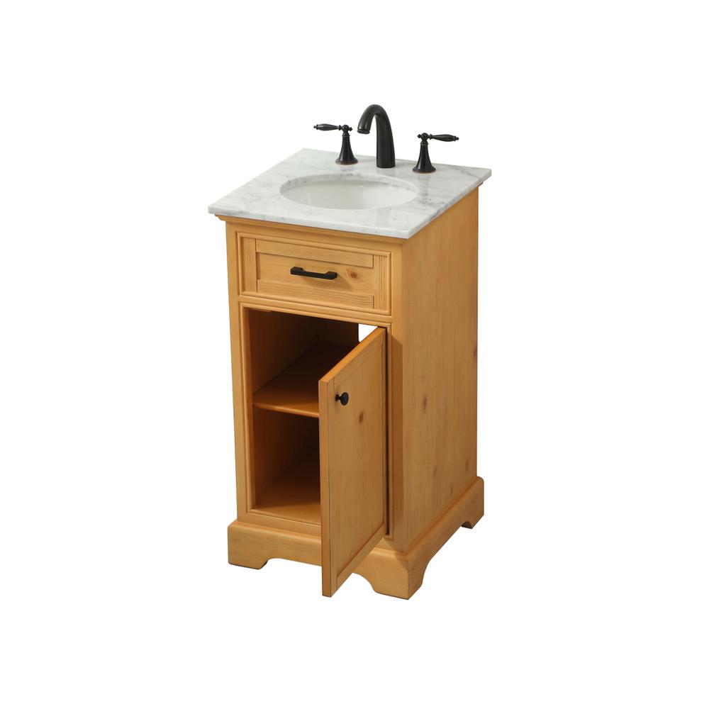 19 inch Single bathroom vanity in natural wood. Picture 9