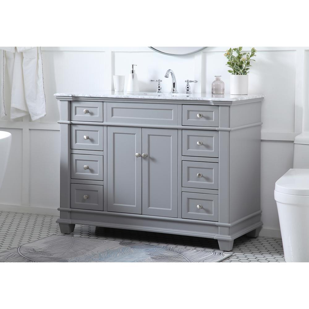 48 inch Single Bathroom Vanity set in Grey. Picture 2