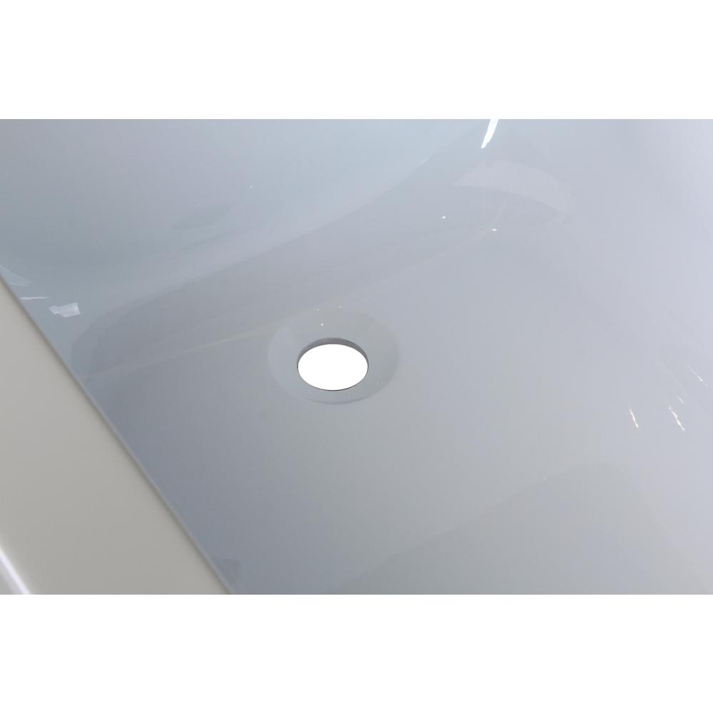 Alcove soaking bathtub 32x60 inch left drain in glossy white. Picture 11