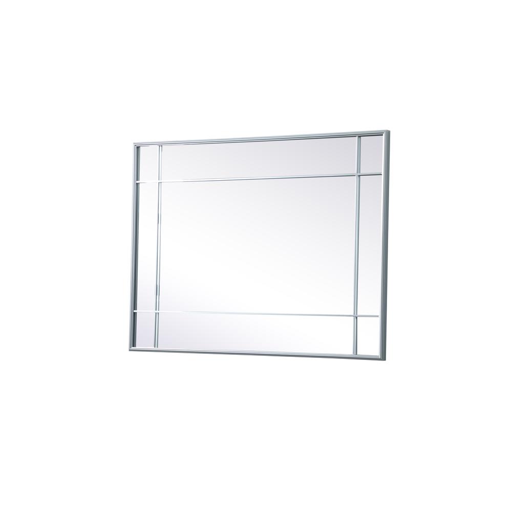 French Panel Wall Mirror 30x40 Inch In Silver. Picture 7