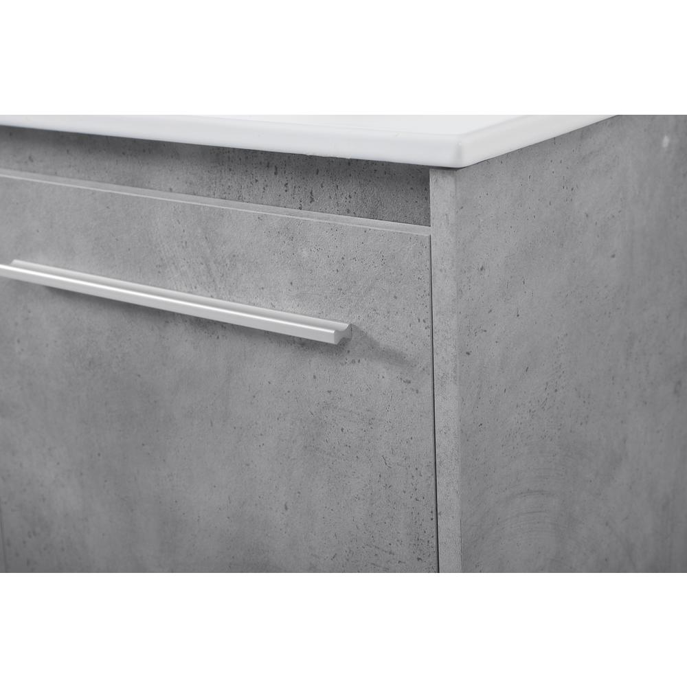 48 inch  Single Bathroom Floating Vanity in Concrete Grey. Picture 5